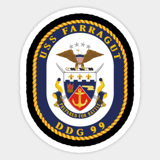 USS Farragut  (DDG - 99) wo Txt Sticker